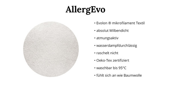 AllergEvo 3er Allergie-Set (Bezüge für Kissen, Decke, Matratze)