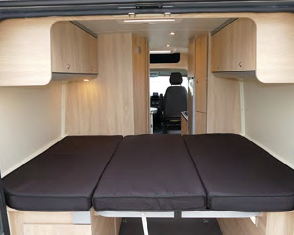 Mattress with visco foam for Camper Van panel van with cover
