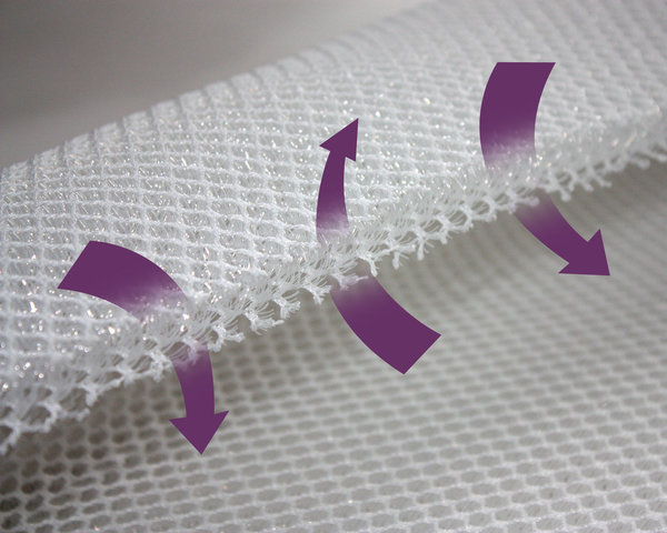3D-Mesh mattress carpet pad width 2 m as yard ware